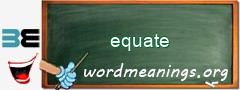 WordMeaning blackboard for equate